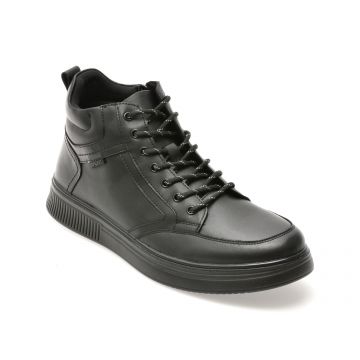 Ghete BITE THE BULLET negre, 718617, din piele naturala