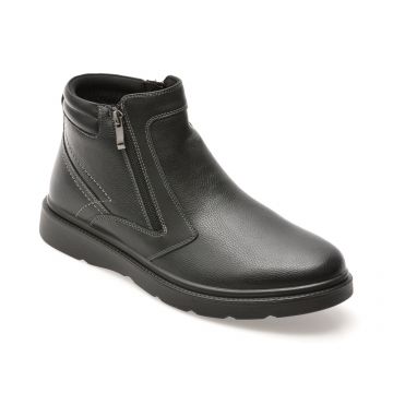 Ghete BITE THE BULLET negre, 966212, din piele naturala