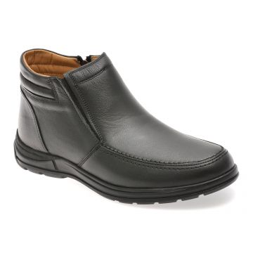 Ghete BITE THE BULLET negre, SH2403, din piele naturala