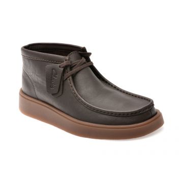 Ghete CLARKS maro, TORVIEW HI, din piele naturala