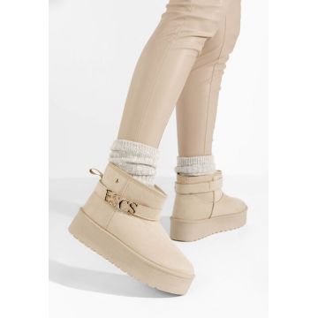 Ghete cu platformă Esacsa bej