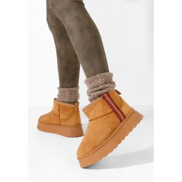 Ghete cu platformă Kristin camel