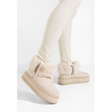 Ghete cu platformă Laverne bej