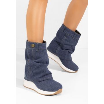 Ghete cu platforma Leanne denim