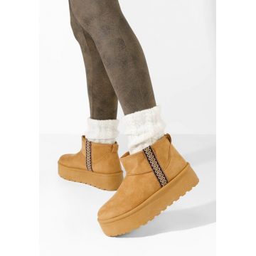 Ghete cu platformă Liley camel
