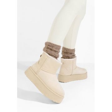 Ghete cu platformă Shira bej