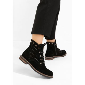 Ghete dama piele Farella negre Ghete dama piele Farella negre