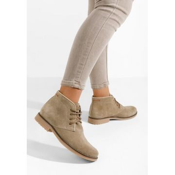 Ghete dama piele intoarsa Alene bej