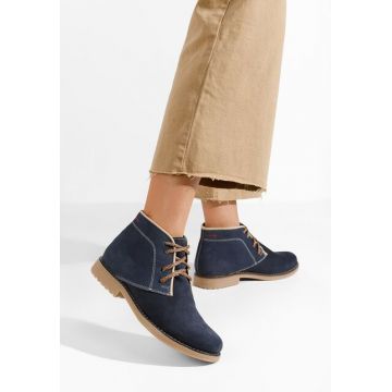 Ghete dama piele intoarsa Alene navy