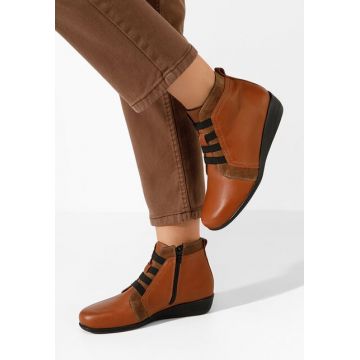 Ghete dama piele Tashia camel