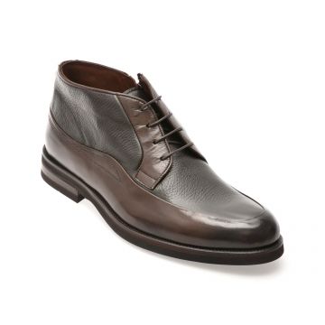 Ghete elegante LE COLONEL maro, 63938, din piele naturala