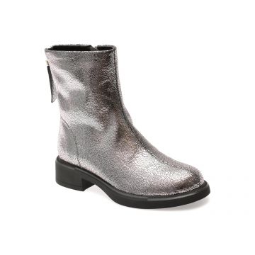 Ghete FLAVIA PASSINI argintii, 38389, din piele naturala