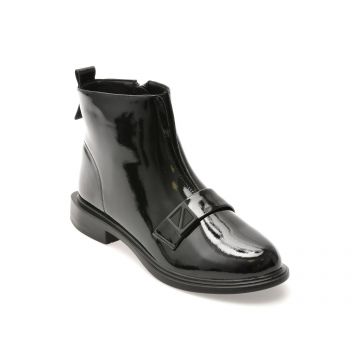 Ghete FLAVIA PASSINI negre, 151, din piele naturala lacuita