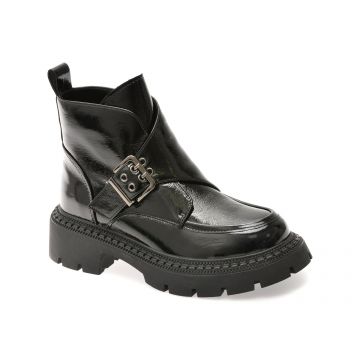 Ghete FLAVIA PASSINI negre, 37792, din piele naturala lacuita