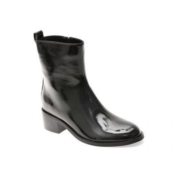 Ghete FLAVIA PASSINI negre, 38210, din piele naturala lacuita