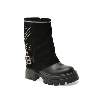 Ghete FLAVIA PASSINI negre, 38461, din piele intoarsa