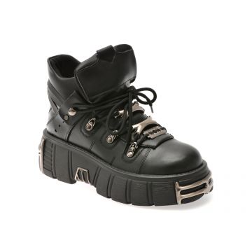 Ghete FLAVIA PASSINI negre, 55996, din piele naturala