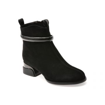 Ghete FLAVIA PASSINI negre, 95455, din piele intoarsa