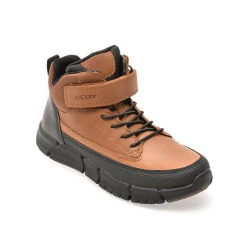 Ghete GEOX maro, J369BA, din piele ecologica