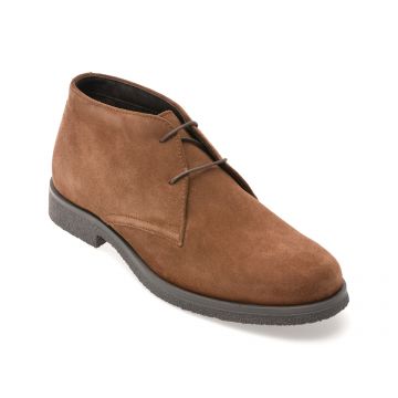 Ghete GEOX maro, U0458A, din piele intoarsa