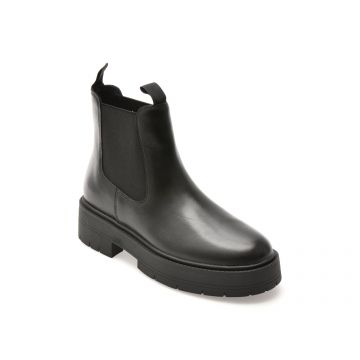 Ghete GEOX negre, D56VDA, din piele naturala