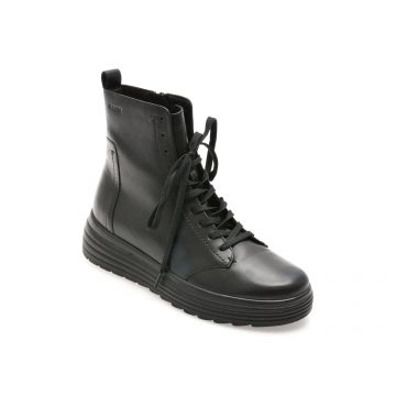 Ghete GEOX negre, D94FDA, din piele naturala