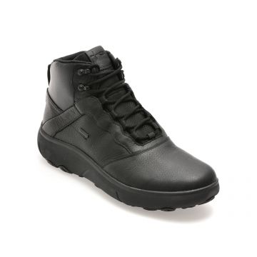 Ghete GEOX negre, U46HFB, din piele naturala