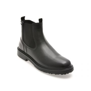 Ghete GEOX negre, U46HQB, din piele naturala
