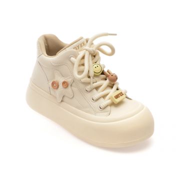 Ghete GRYXX albe, 685718, din piele naturala