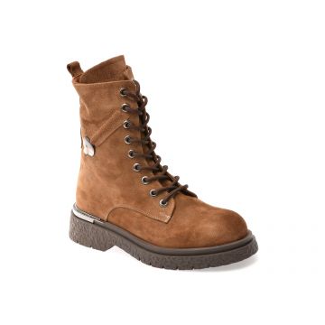 Ghete GRYXX maro, 163151, din piele intoarsa