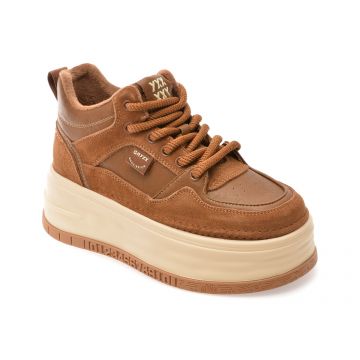 Ghete GRYXX maro, 3972, din piele naturala