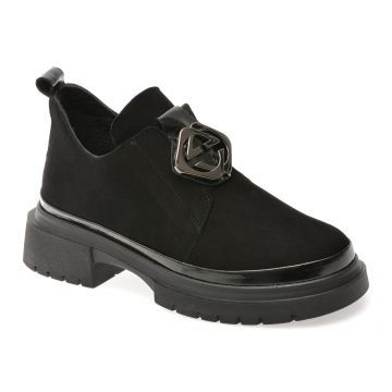 Ghete GRYXX negre, 386467, din piele intoarsa