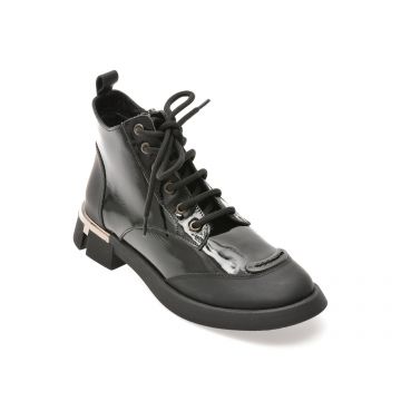 Ghete GRYXX negre, 527314, din piele naturala lacuita