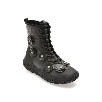 Ghete GRYXX negre, AD20, din piele naturala