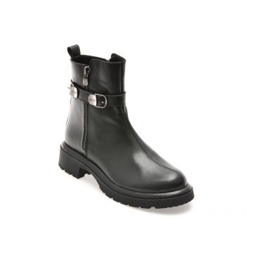 Ghete IMAGE negre, 1504181, din piele naturala