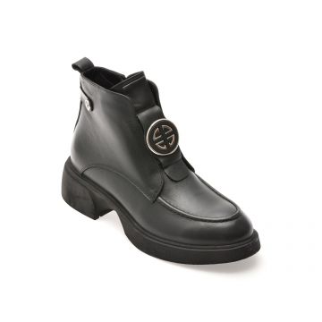 Ghete IMAGE negre, 3695030, din piele naturala