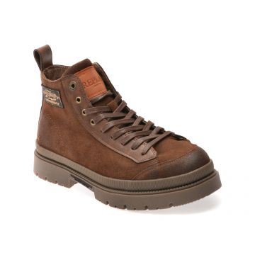 Ghete REPLAY maro, MC1G05L, din piele intoarsa