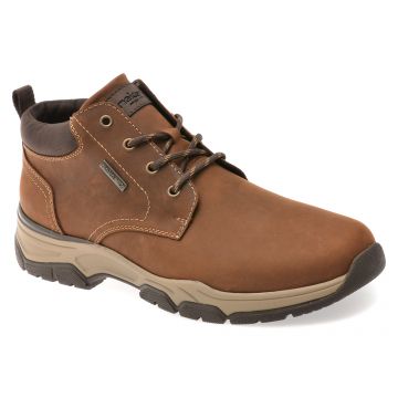 Ghete RIEKER maro, 31204, din piele naturala