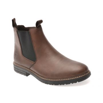 Ghete RIEKER maro, 33180, din piele naturala