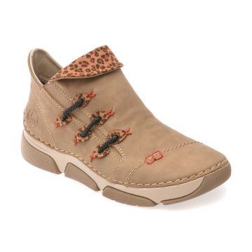 Ghete RIEKER maro, 45983, din piele ecologica