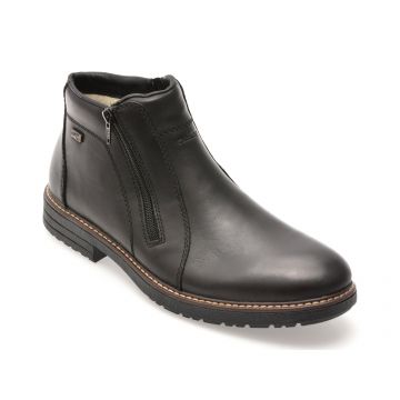 Ghete RIEKER negre, 33160, din piele naturala