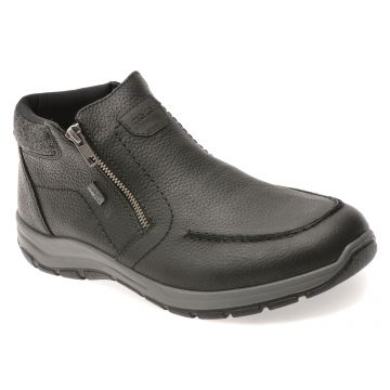 Ghete RIEKER negre, 3660, din piele naturala