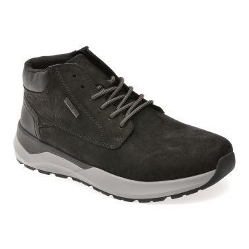 Ghete RIEKER negre, 6001, din piele naturala