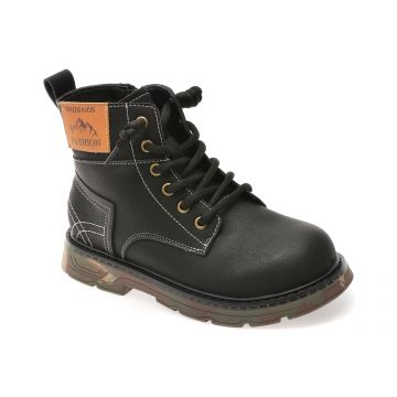 Ghete SELECTION KIDS negre, 532203, din piele naturala