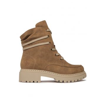 Botine dama  303223748 - Piele ecologica - Bej