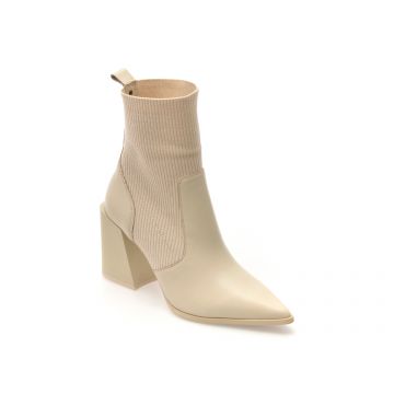 Botine elegante ALDO albe, GANINA 110, din piele naturala