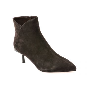 Botine elegante EPICA maro, 24A506, din piele intoarsa