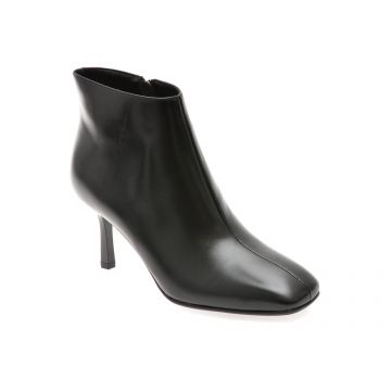 Botine elegante EPICA negre, E37860B, din piele naturala