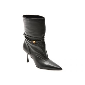 Botine elegante EPICA PREMIUM negre, 01373TB, din piele naturala