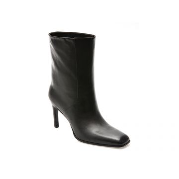 Botine elegante EPICA PREMIUM negre, 01474TB, din piele naturala